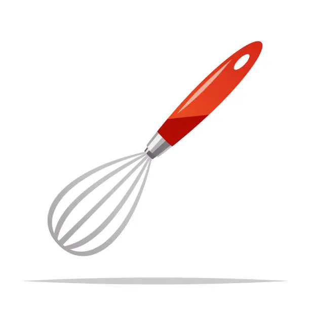 Vector illustration of Whisk cooking utensil vector isolated illustration