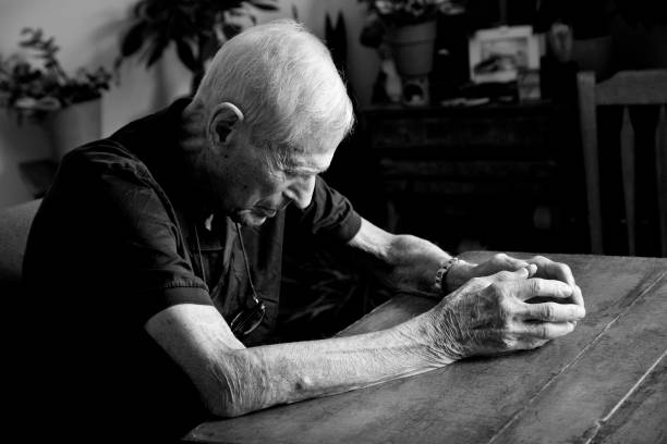 Black And White Photo Of An Old Ladies Hands