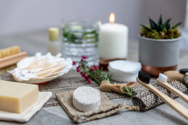 istock Large selection of eco luxury toiletries - no plastic 1271957521