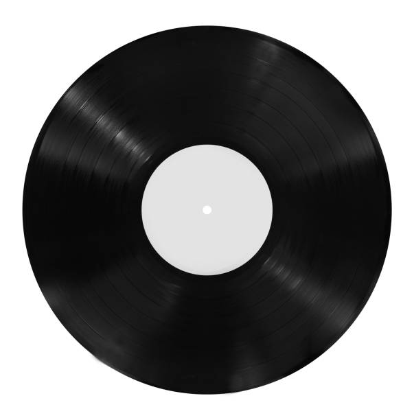 istock The record is black on a white background.Texture or background 1271964071