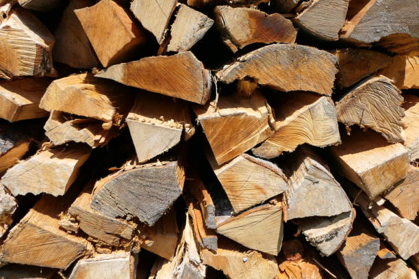 istock Close up of a stack of firewood 1271979320