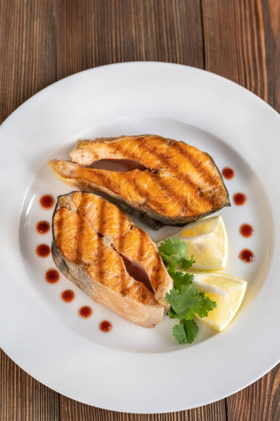 istock Grilled steaks of Arctic char 1271981134