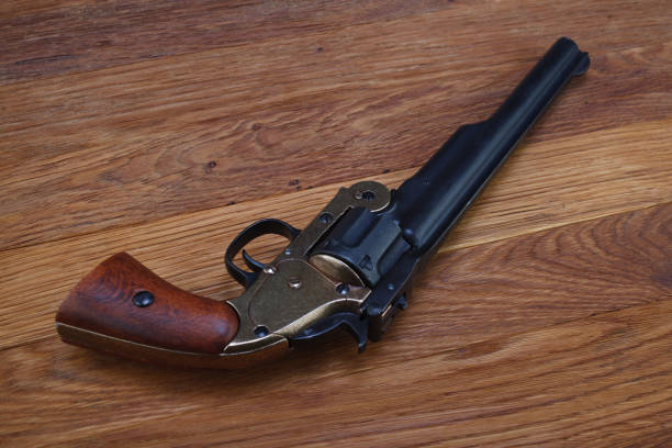 istock Wild West era .44 smith and wesson single action revolver gun 1271984251