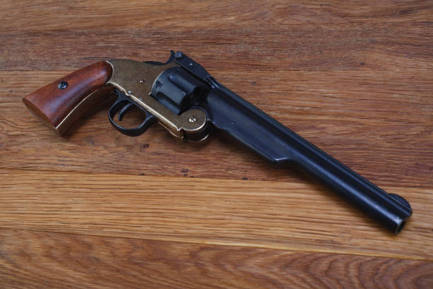 istock Wild West era .44 smith and wesson single action revolver gun 1271984256