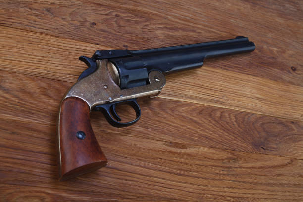 istock Wild West era .44 smith and wesson single action revolver gun 1271984302