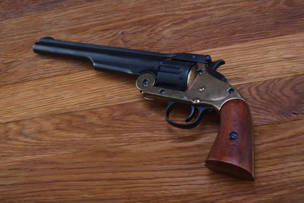 istock Wild West era .44 smith and wesson single action revolver gun 1271984328
