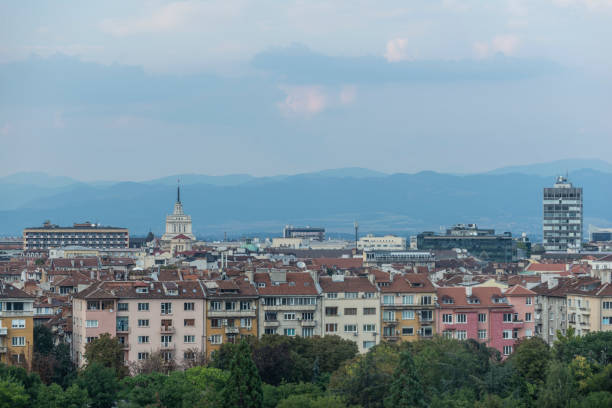 City park in Sofia during the summer
