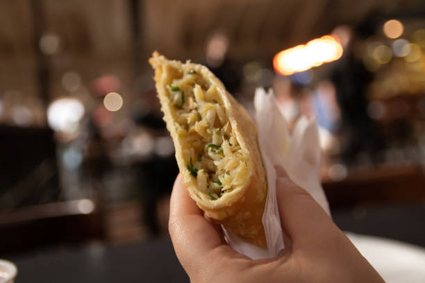 istock Pastel, Brazilian snack, Fried cod pastry. 1271991558