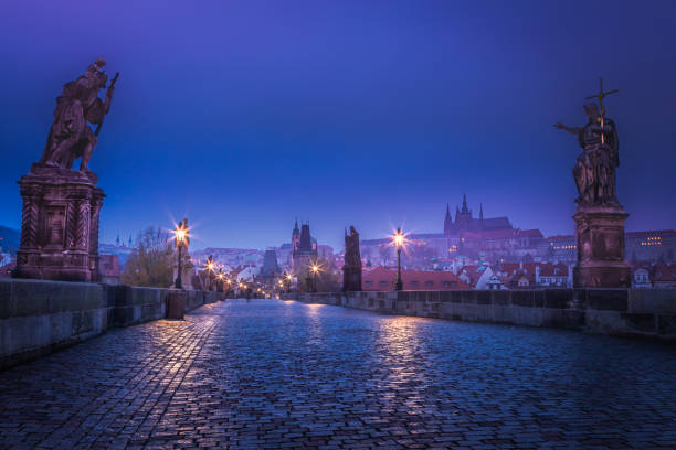 istock Charles Bridge at night – ethereal Prague, Czech Republic 1271997607