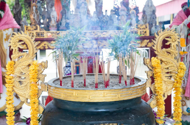istock Incense burning Embossed in an incense pot, Concept, Religious beliefs concept. 1272006847