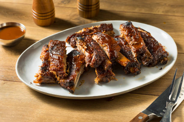 istock Homemade Smoked St Louis Style Spare Ribs 1272009483