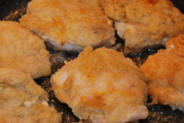 istock Fried chicken fillet close up. 1272012979