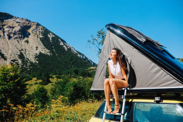istock Mornings on the car roof top tent 1272016186