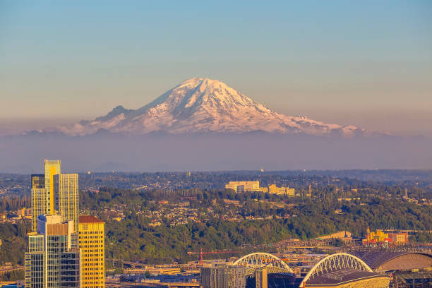 istock Seattle city downtown skyline cityscape in Washington State,  USA 1272017363