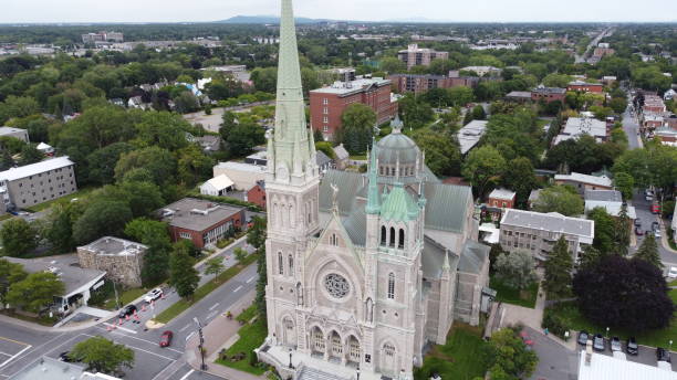 istock Church aerial city green 1272032033