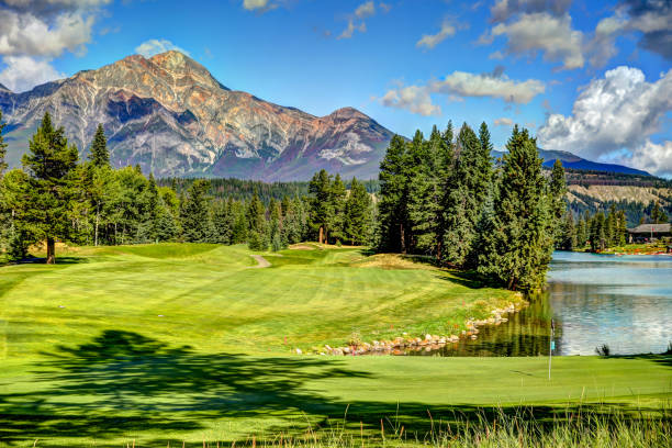 istock The golf course at Jasper Park Lodge in the Rocky Mountains 1272037010