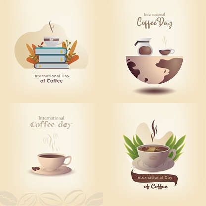 international day of coffee  background collection