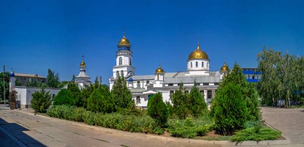 Saint Sava the Sanctified Monastery in Melitopol, Ukraine Melitopol, Ukraine 07.24.2020. Saint Sava the Sanctified Monastery in Melitopol on a sunny summer day melitopol stock pictures, royalty-free photos & images