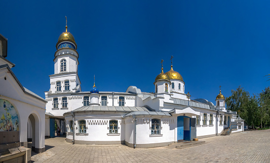 The Church of the Intercession of the Virgin in Fili is built in 1690-1694 in the style of the early Moscow Baroque, Moscow, Russia
