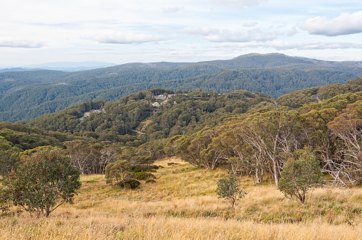 View of the Victorian Alps from Mt Buller in autumn - Mt Buller, Victoria, Australia