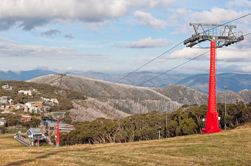 View of the Victorian Alps from Mt Buller in autumn - Mt Buller, Victoria, Australia