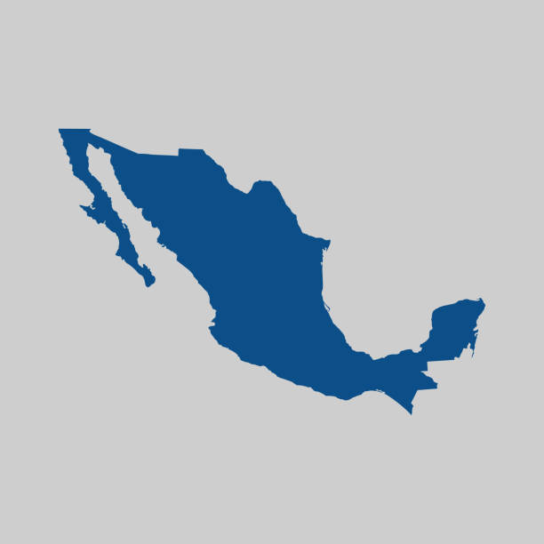 bildbanksillustrationer, clip art samt tecknat material och ikoner med karta över mexiko - map mexico vector