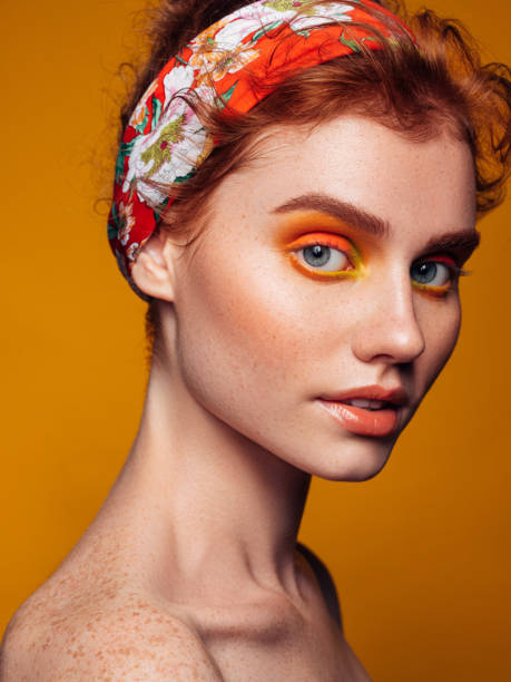 Beautiful woman with bright make-up Beautiful woman with bright make-up eyeshadow stock pictures, royalty-free photos & images