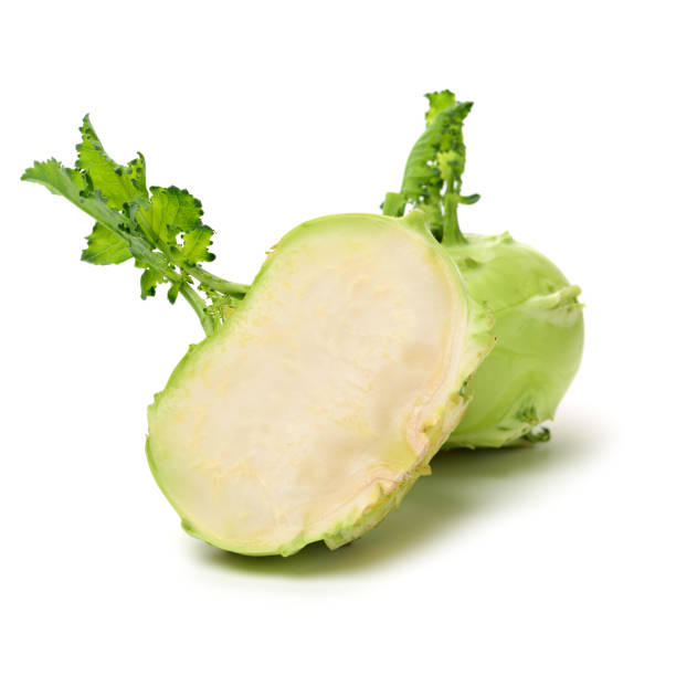 緑の葉の新鮮なコールラビ - turnip leaf vegetable green freshness ストックフォトと画像