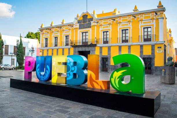 Puebla Sign stock photo