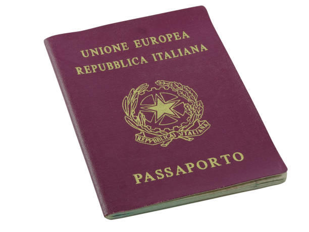 istock Italian Republic passport isolated on white 1272069398