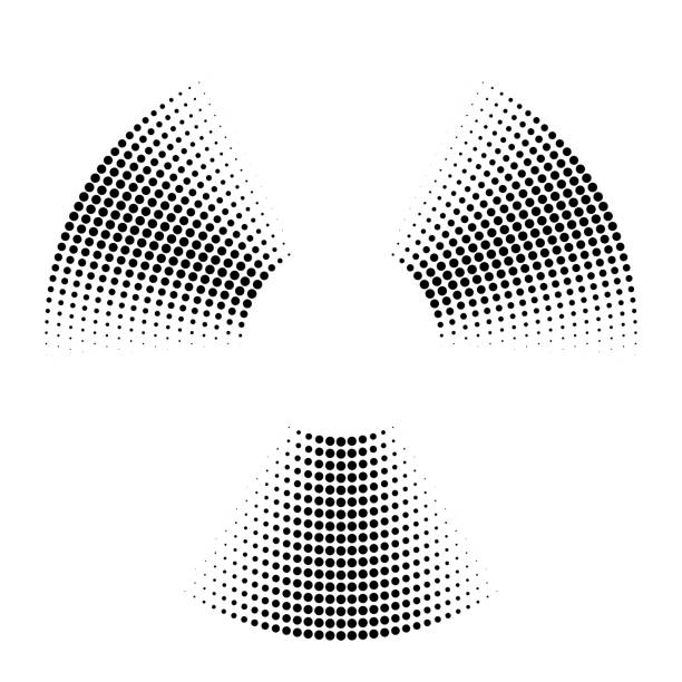 Dots in sections around copy space, fade around 120-degree axis Dots in sections around copy space, fade around 120-degree axis fade in stock illustrations