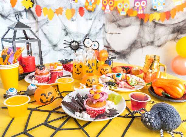 istock Halloween sweets for party. Celebrate stay home. 1272076625