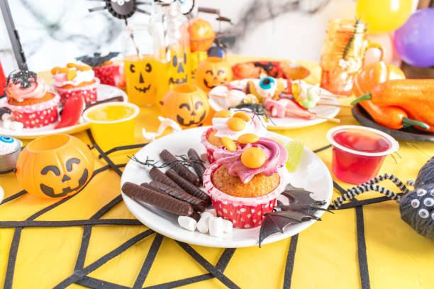 istock Halloween sweets for party. Celebrate stay home. 1272076661