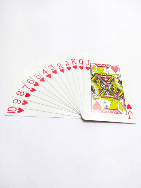ポーカーソリティアラミーカード - rummy leisure games number color image ストックフォトと画像