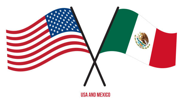 80+ Mexico And Usa Flag Together Stock Illustrations, Royalty-Free