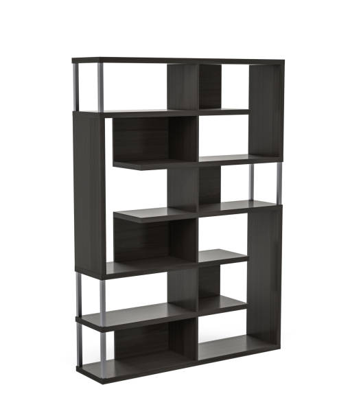 istock Wooden bookcase with dark wood veneer 1272097445
