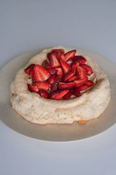 Australian Pavlova Meringue Cake, filled with Chantilly