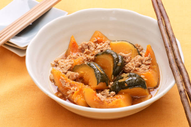 Simmered pumpkin Simmered pumpkin kabocha stock pictures, royalty-free photos & images