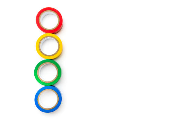 istock Insulating tape of different colors on a white background. Isolated. 1272100323