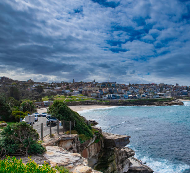 istock Panoramic View Bronte Beach Sydney Australia beautiful blue turquoise waters, great for swimming and surfing 1272101652