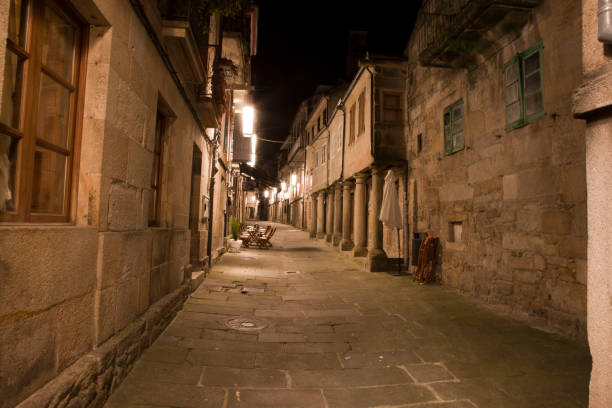 istock Pontevedra city, at night 1272102716