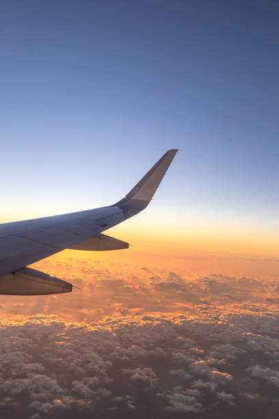 Free Stock Photo of Airplane wing over fluffy clouds view | Download ...