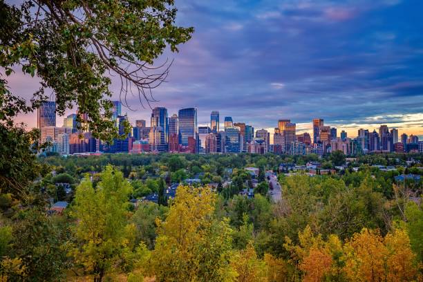 istock Vivid Sunrise Clouds Over Downtown Calgary River Valley 1272114628