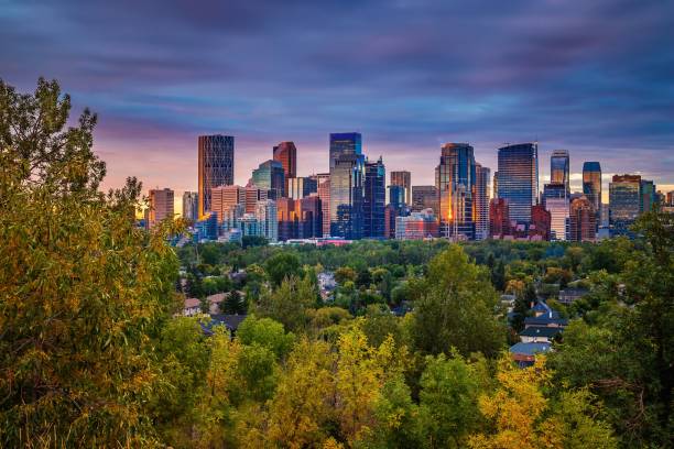 istock Vivid Sunrise Clouds Over Downtown Calgary River Valley 1272114726