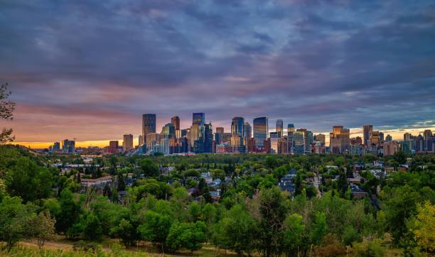 istock Vivid Sunrise Clouds Over Downtown Calgary River Valley 1272114736