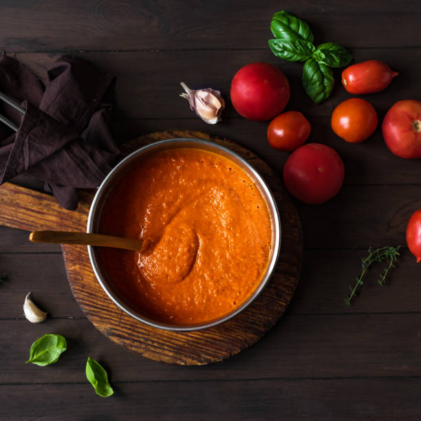 istock Tomato sauce or soup 1272114742