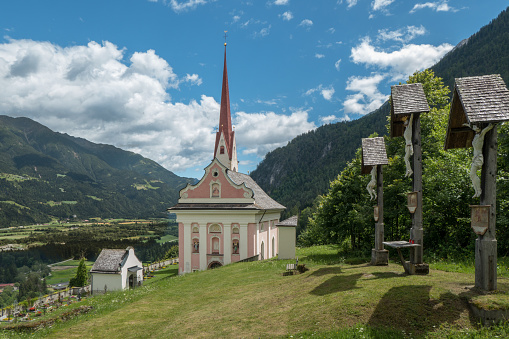 The pilgrimage church Maria Lavant in Lavant, Tirol, Austria, is situated in the Drautal valley, near Lienz.  The church dates back to 1770 AD.