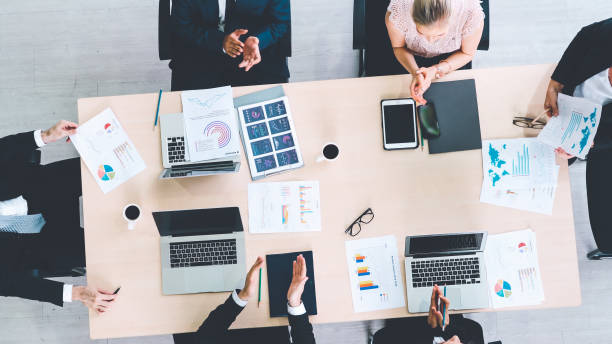 istock Business people group meeting shot from top view 1272116877