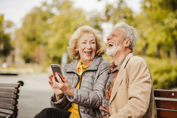 istock Senior couple on a video call 1272118171