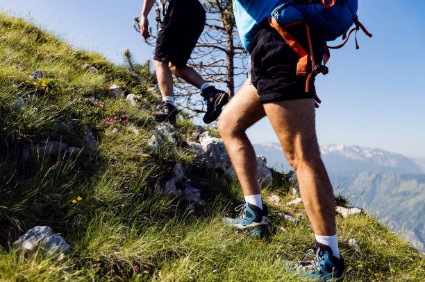 istock Unrecognizable hikers walking up to mountain 1272121839